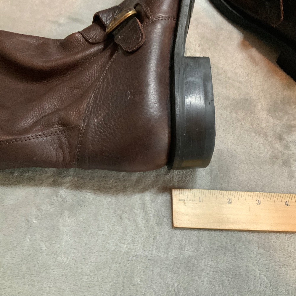 Frye Womens Veronica Short Dk Brown Leather Moto Engineer Boots Size 10 3476509 - Picture 8 of 9